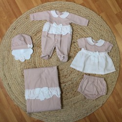 SET CAPPELLO E BAVETTA NEONATA K190BC KLAIADI'