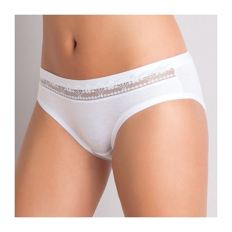 Slip Donna In Cotone Con Pizzo - Confezione Da 6 Pezzi, Taglia M