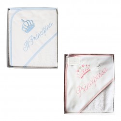 ACCAPPATOIO QUADRATO RICAMATO PRINCIPINO/PRINCIPESSA 58 MIO PICCOLO