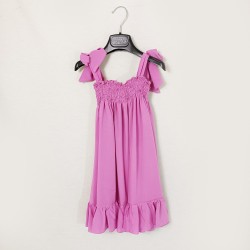 vestito bambina con elastico e spalline melany rose