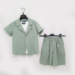 COMPLETO RAGAZZO NAZARENO GABRIELLI CAMICIA CANOTTA E BERMUDA