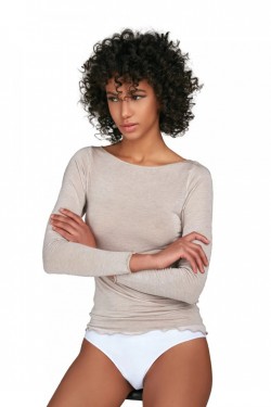 MAGLIA DONNA CASHMERE SCOLLO A BARCA ROSSO PORPORA