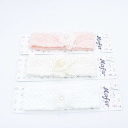 FASCETTE NEONATA MAFER CON APPLICAZIONE UNCINETTO