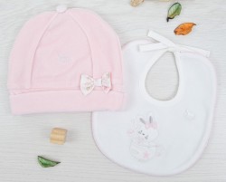 CAPPELLINO E BAVAGLINO NEONATA IN CINIGLIA 386RB MIO PICCOLO