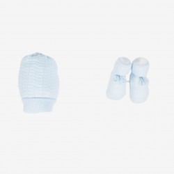 SET CAPPELLO E SCARPINE NEONATO BEL PICCINO 1B49