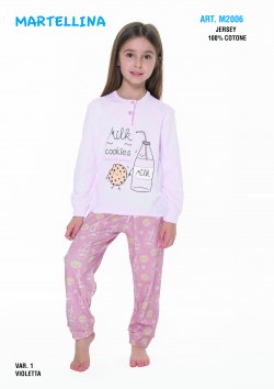 PIGIAMA BAMBINA INTERLOCK M2006 GARY