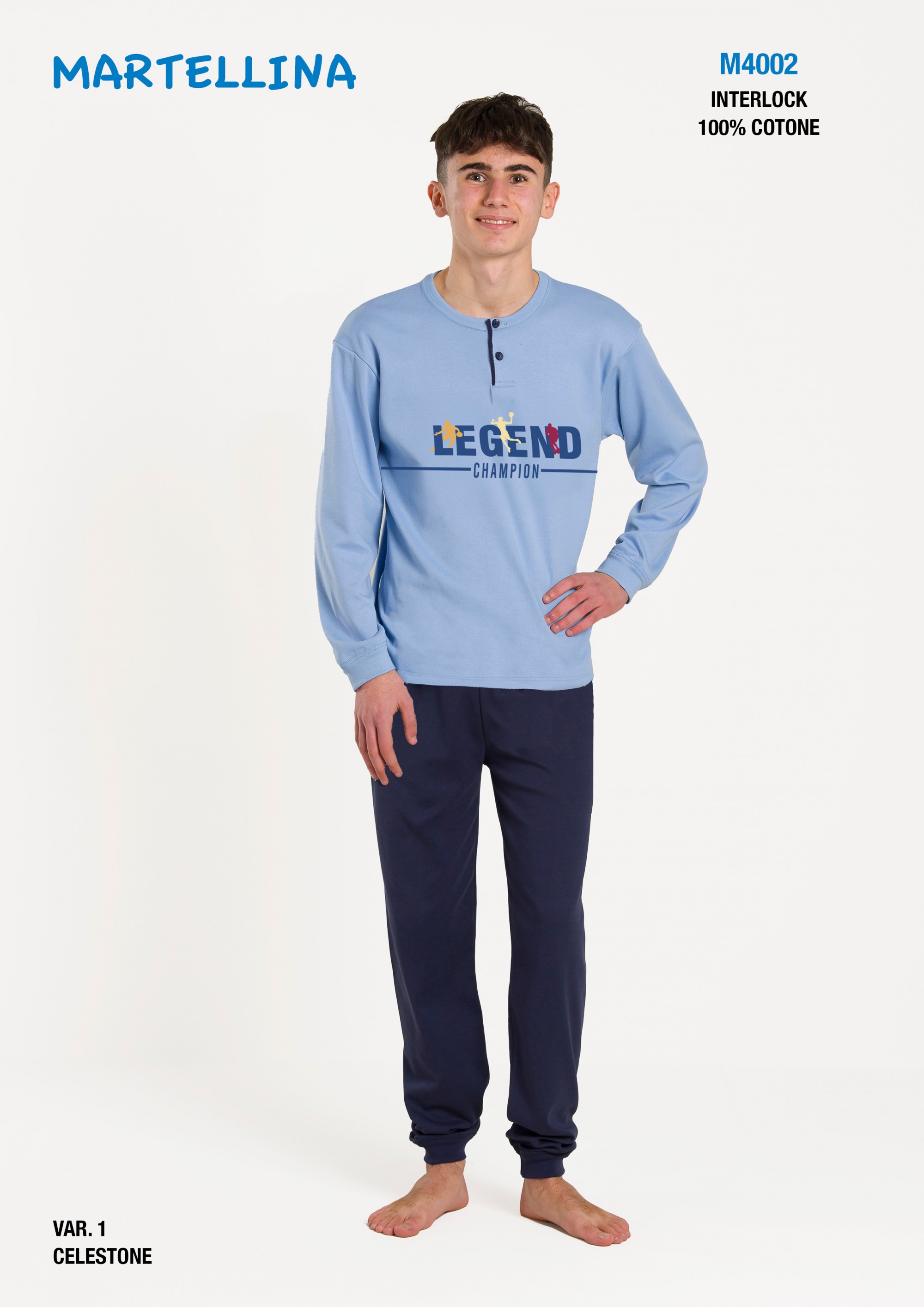 PIGIAMA RAGAZZO INTERLOCK M4002 GARY