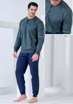 PIGIAMA UOMO LUNGO IN COTONE 141917 NAVIGARE