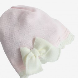 CAPPELLINO IN LANA PER NEONATO CUORICINO MIO 5247