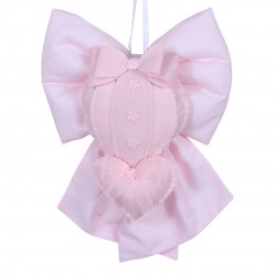 FIOCCO NASCITA PICCOLO PIQUET CON MONGOLFIERA CON FIOCCO E CUORE