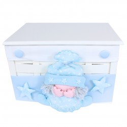 CASSETTA NASCITA PORTA OGGETTI CON FOLLETTO