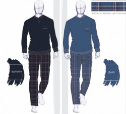 PIGIAMA UOMO LUNGO IN COTONE INTERLOCK 141950 NAVIGARE