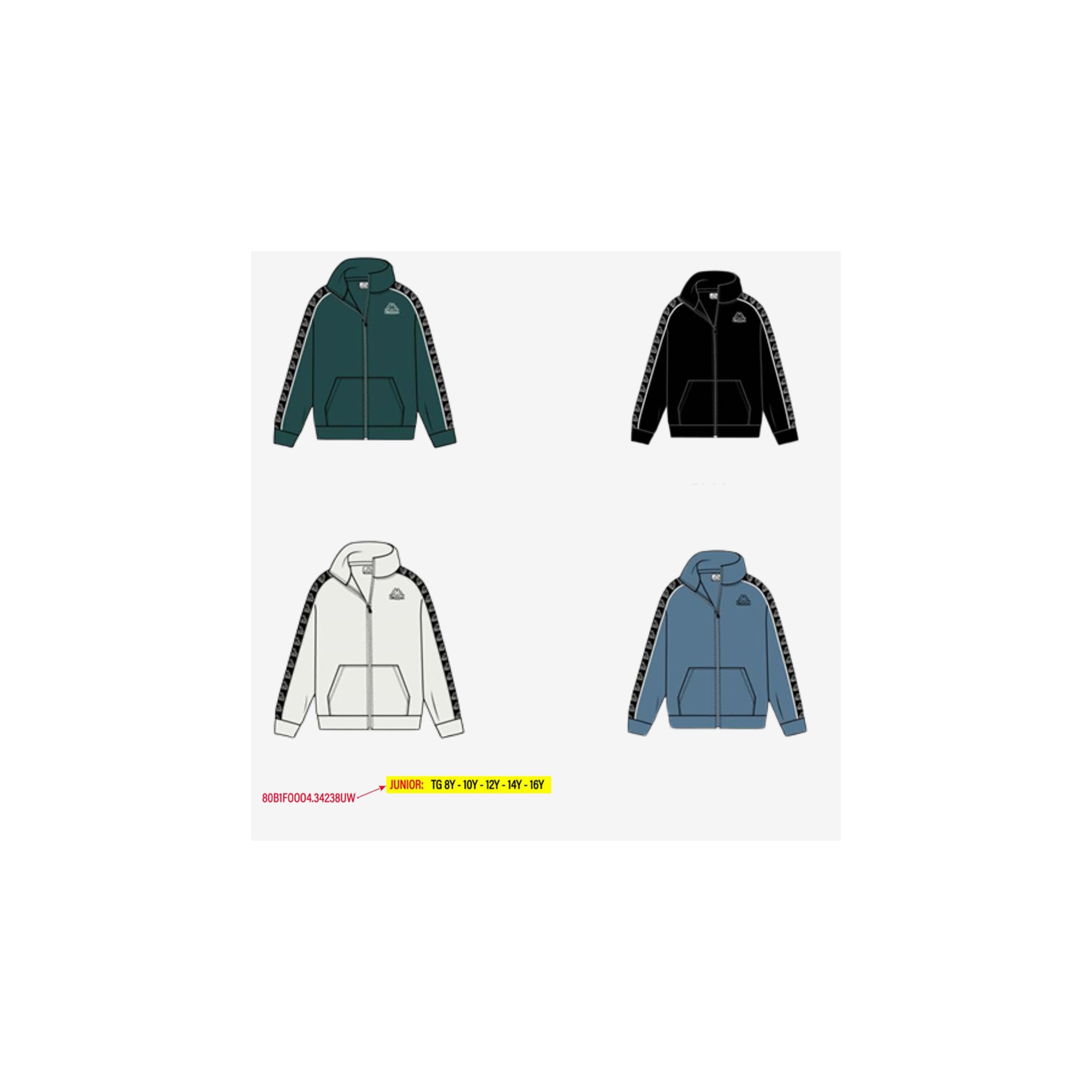 FELPA RAGAZZO KAPPA 80B1F0004