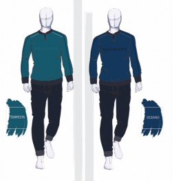 PIGIAMA RAGAZZO LUNGO IN COTONE INTERLOCK 141903 NAVIGARE