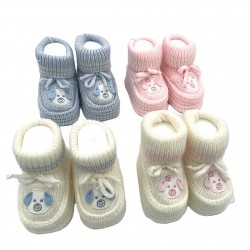 SCARPINA NEONATO/NEONATA IN LANA 1706 NANCY BABY