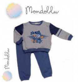 PIGIAMA LUNGO NEONATA MONDOBLU 07/700