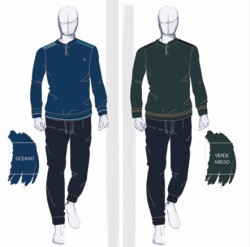 PIGIAMA RAGAZZO LUNGO IN CALDO COTONE 141906 NAVIGARE