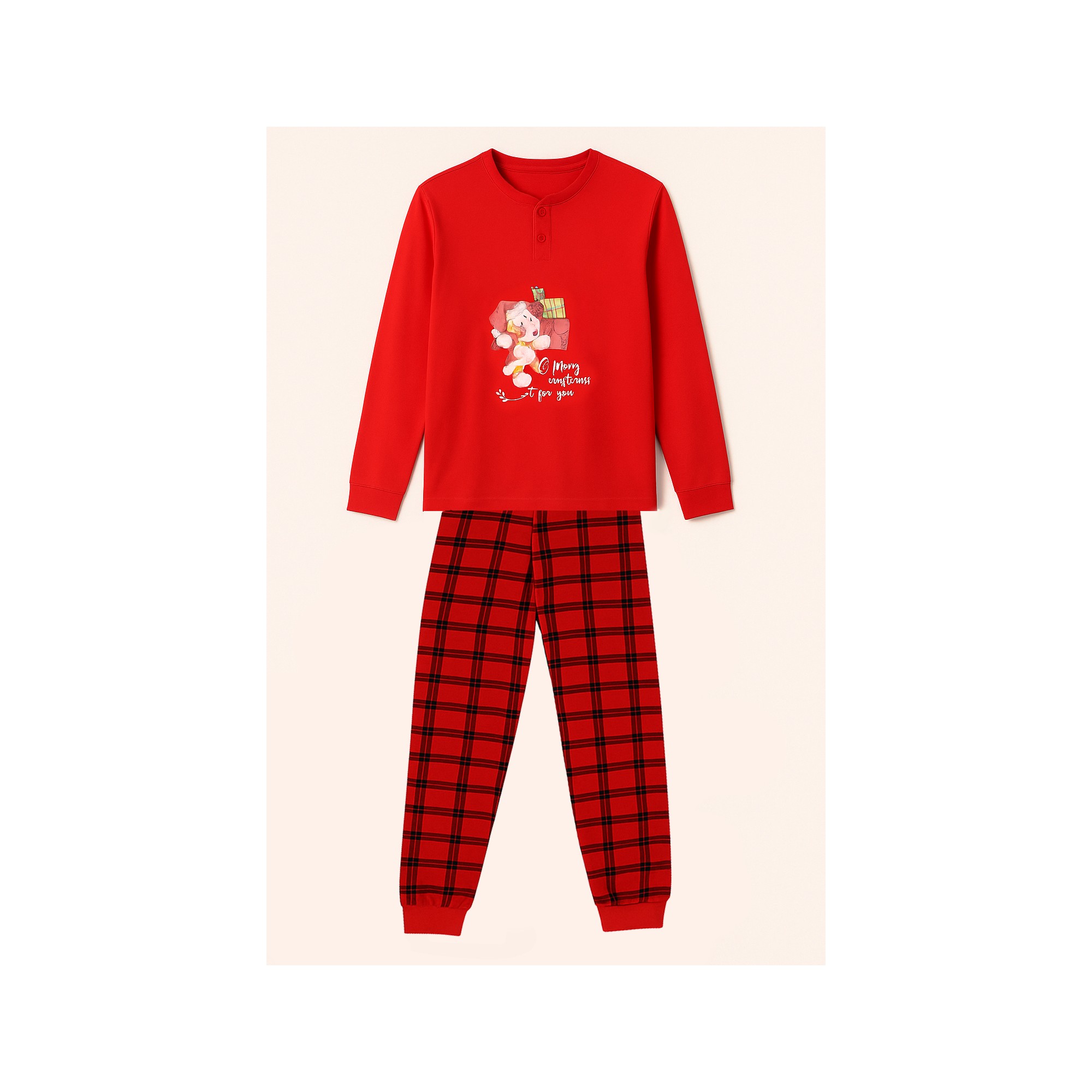 PIGIAMA NATALIZIO UOMO CALDO COTONE ORO NERO OUN512