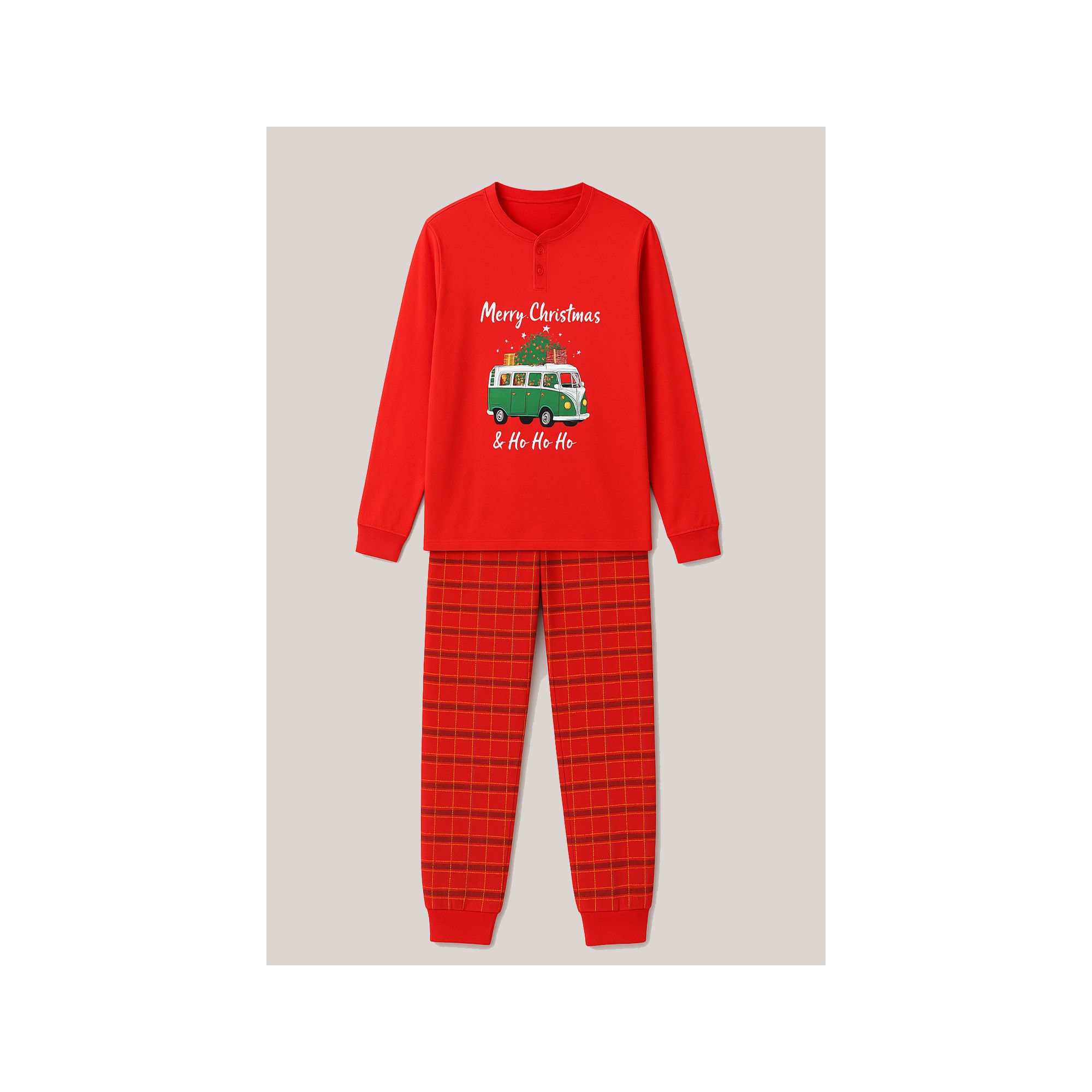 PIGIAMA NATALIZIO UOMO CALDO COTONE ORO NERO OUN506