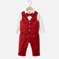 COMPLETO NATALIZIO PER NEONATO IN VELLUTO KLAIADI KD12289