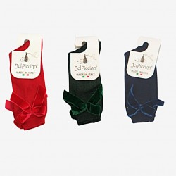 GAMBALETTO FIOCCO VELLUTO NATALIZIO NEONATA 4300G/28 BEL PICCINO