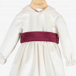ABITO CERIMONIA NEONATA KLAIADI KD11020 CON FIOCCO