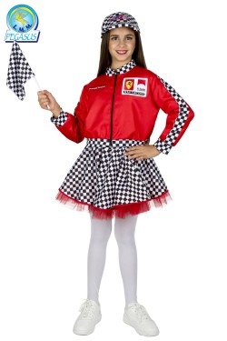 COSTUME DI CARNEVALE BAMBINO/A DA RACER GIRL RAGAZZA 1966 PEGASUS