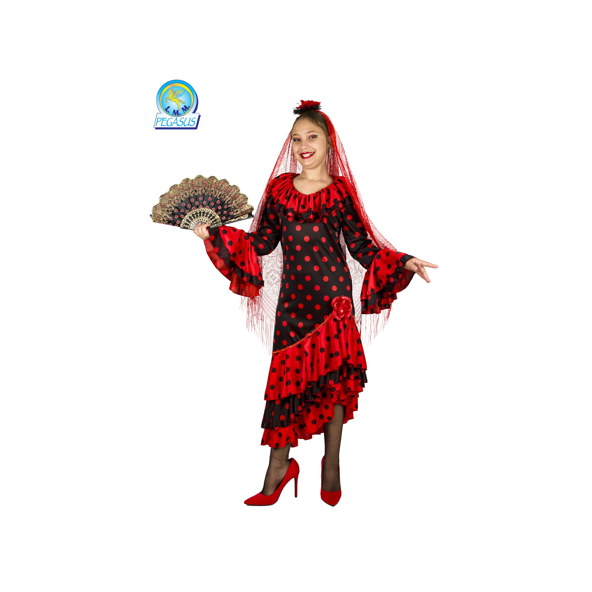 COSTUME DI CARNEVALE NOVITA\' DA SPAGNOLA BAMBINA 1831 PEGASUS