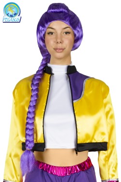 PARRUCCA TRECCIA VIOLA POP...