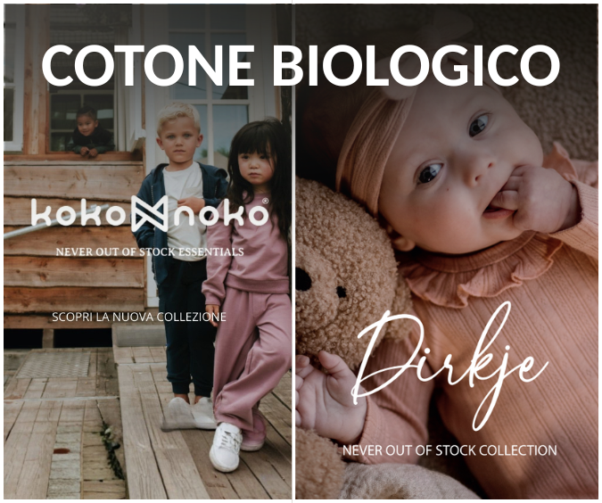 Scopri la collezione in bio cottone Dirkje Noos e Koko Noko Essentials